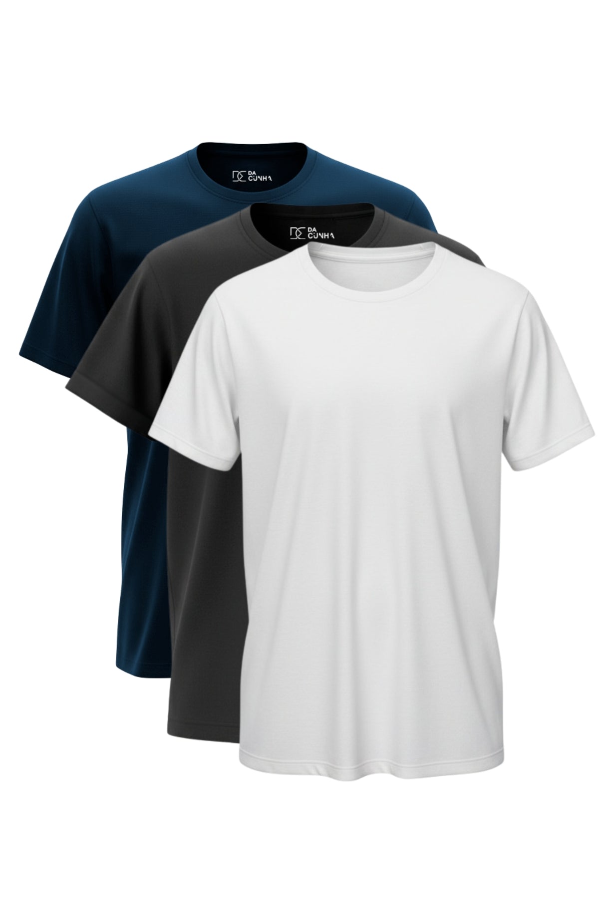 Kit Camisetas Levinha Premium Gramatura 190 3 Cores
