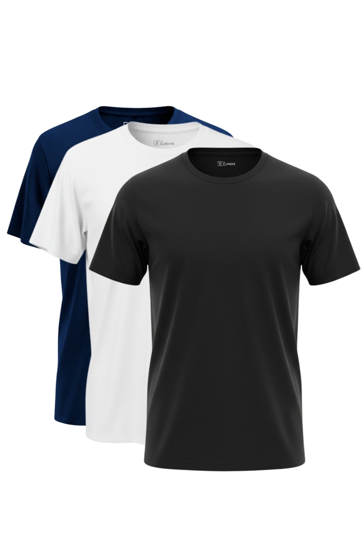 Kit Camisetas Algodão Egípcio 3 cores