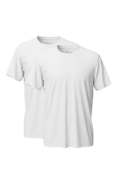 Kit 2 Camisetas Algodão Egípcio Branco