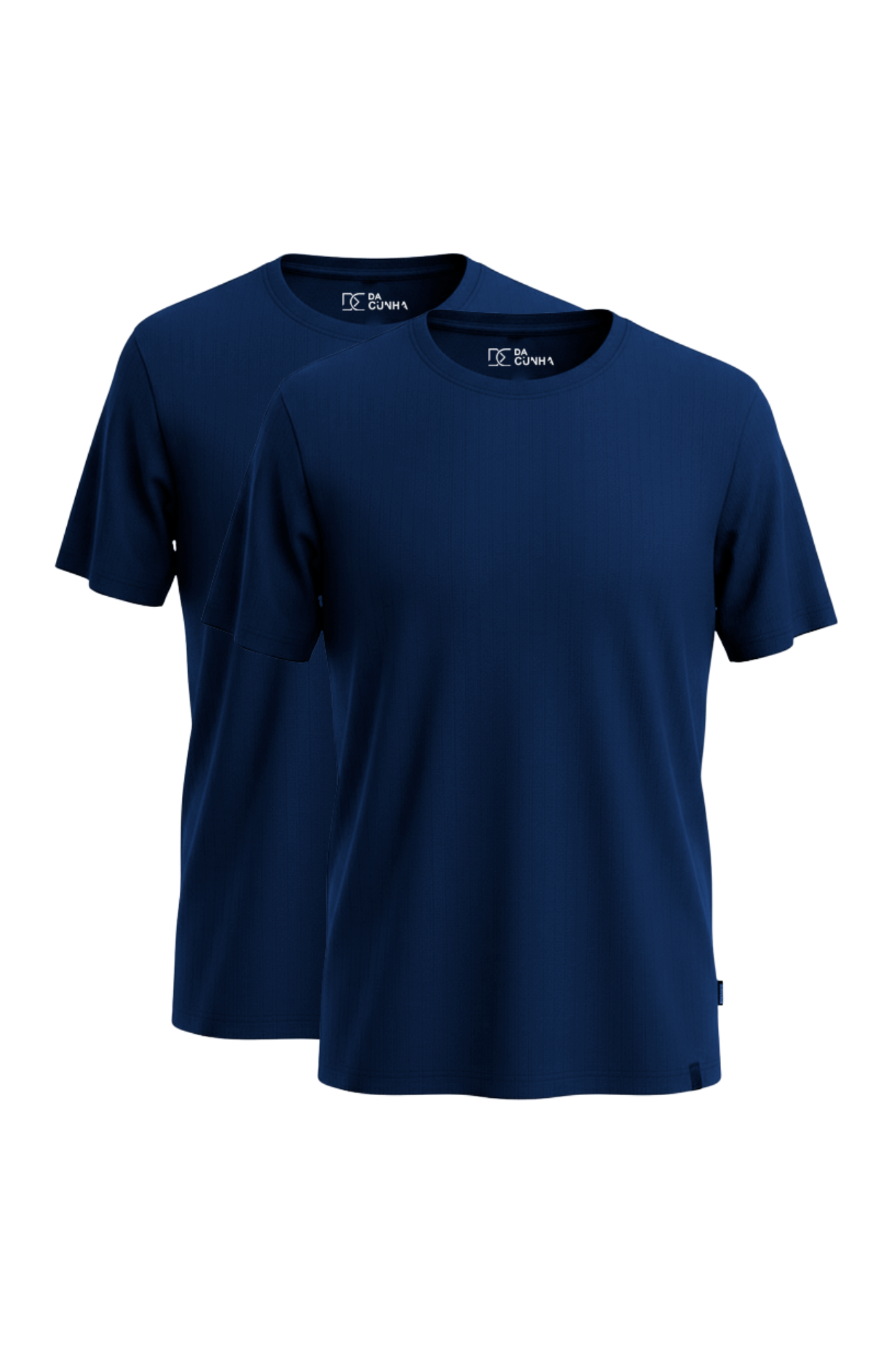 Kit 2 Camisetas Algodão Egípcio Azul Marinho