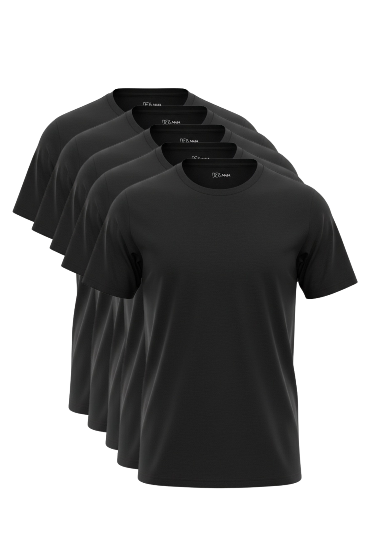 Kit 5 Camisetas Algodão Egípcio Preta