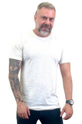 Camisa Slim Manga Curta Mescla Branca