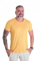 Camiseta Básica Gola Redonda Slim Pastel