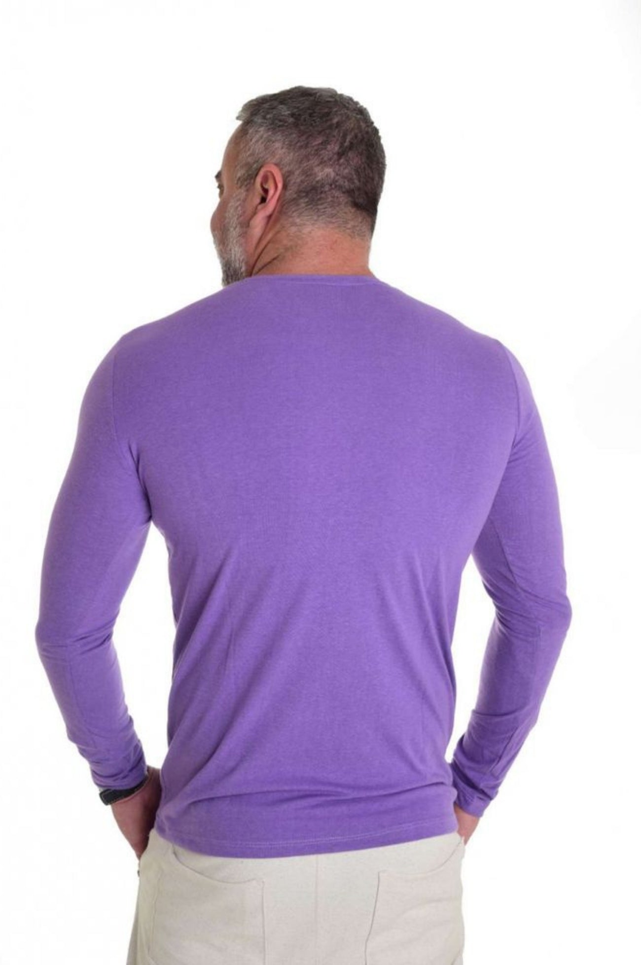 Camiseta Levinha Manga Longa Slim Lilás