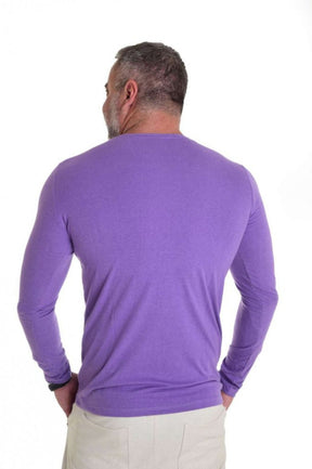 Camiseta Levinha Manga Longa Slim Lilás