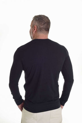 Camiseta Levinha Manga Longa Slim Preta