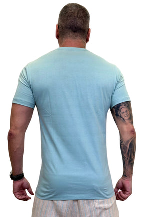 Camiseta Peletizada Slim Azul Claro