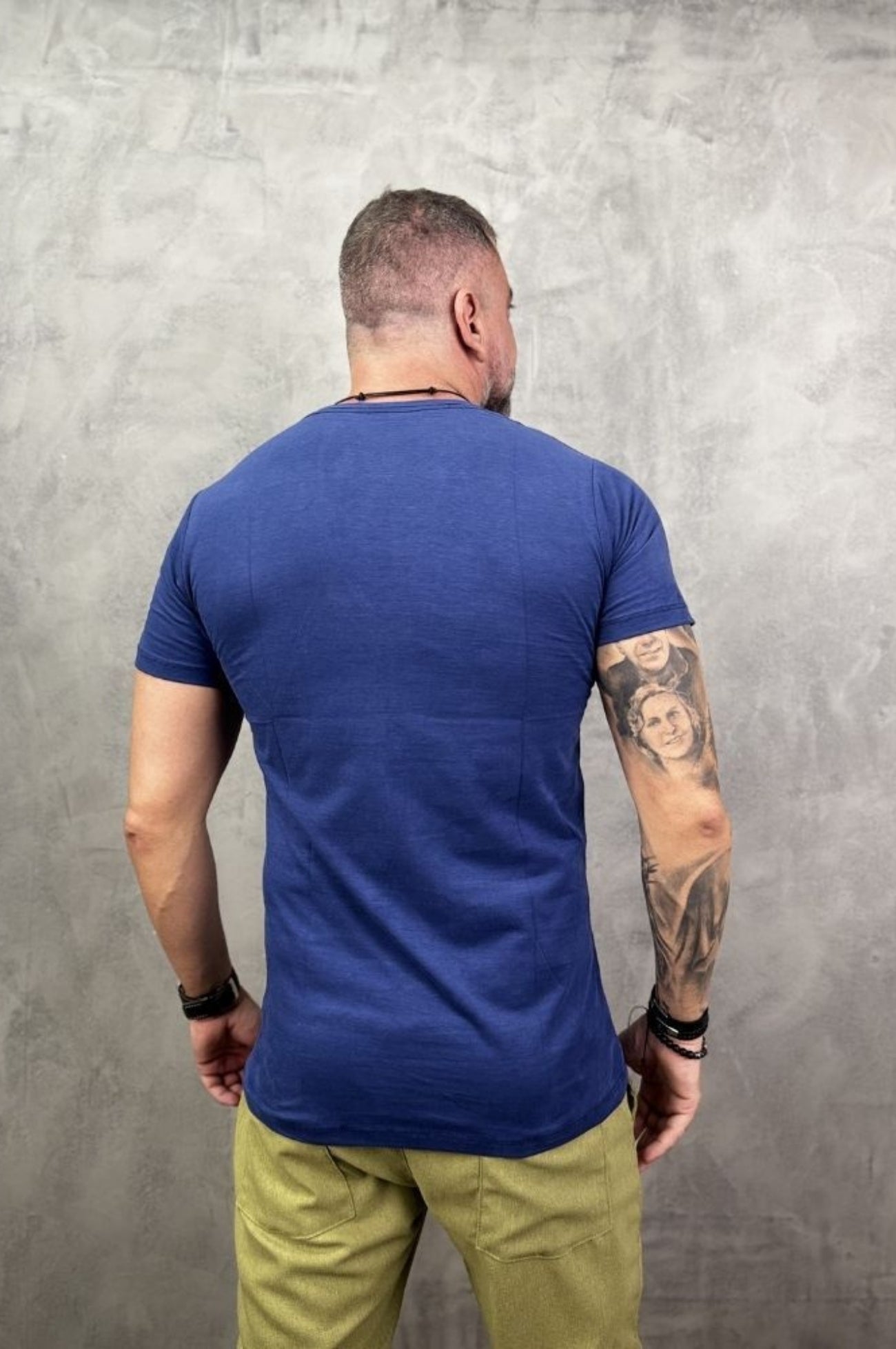 Camiseta Peletizada Slim Azul Marinho