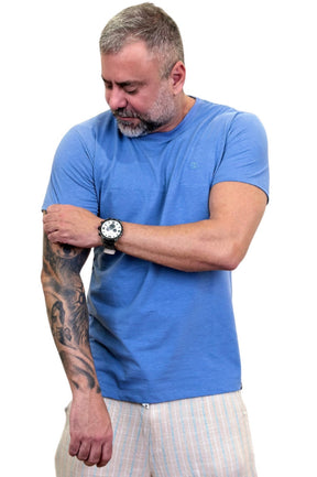 Camiseta Peletizada Slim Azul