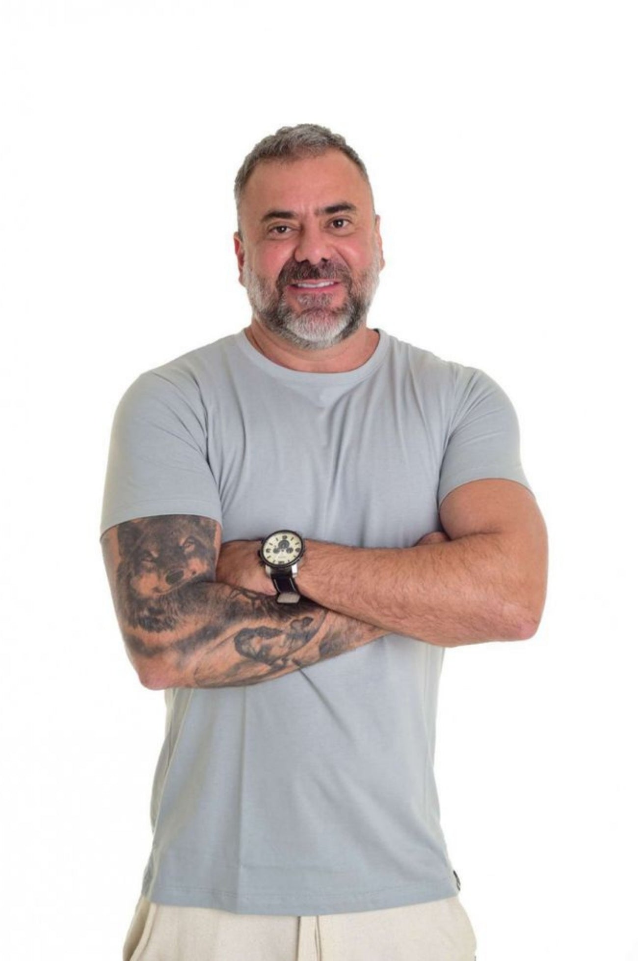 Camiseta Peletizada Slim Cinza