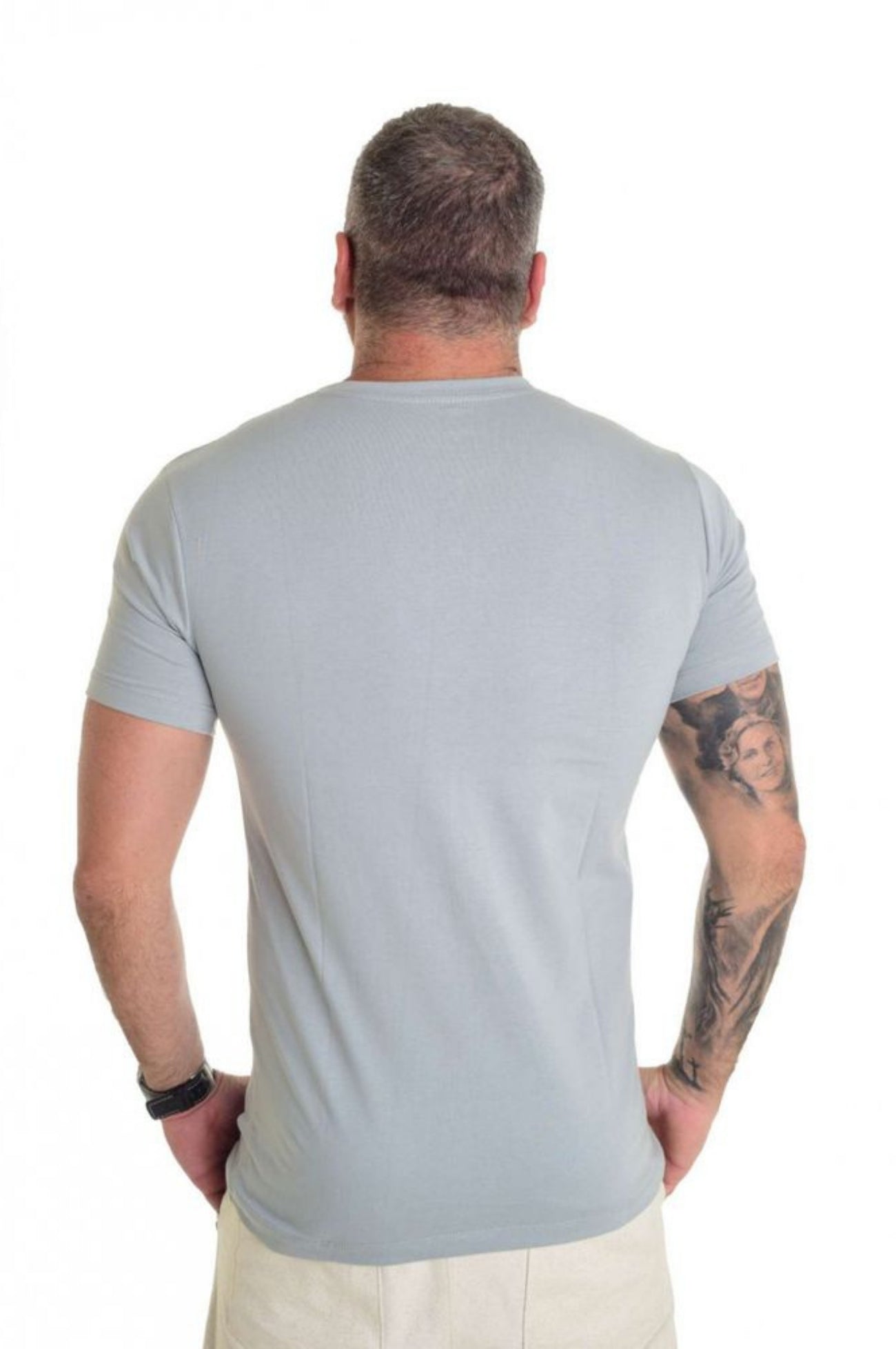 Camiseta Peletizada Slim Cinza