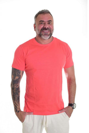 Camiseta Peletizada Slim coral