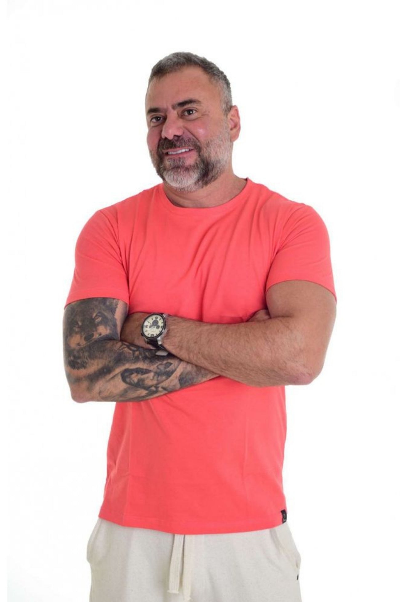 Camiseta Peletizada Slim coral