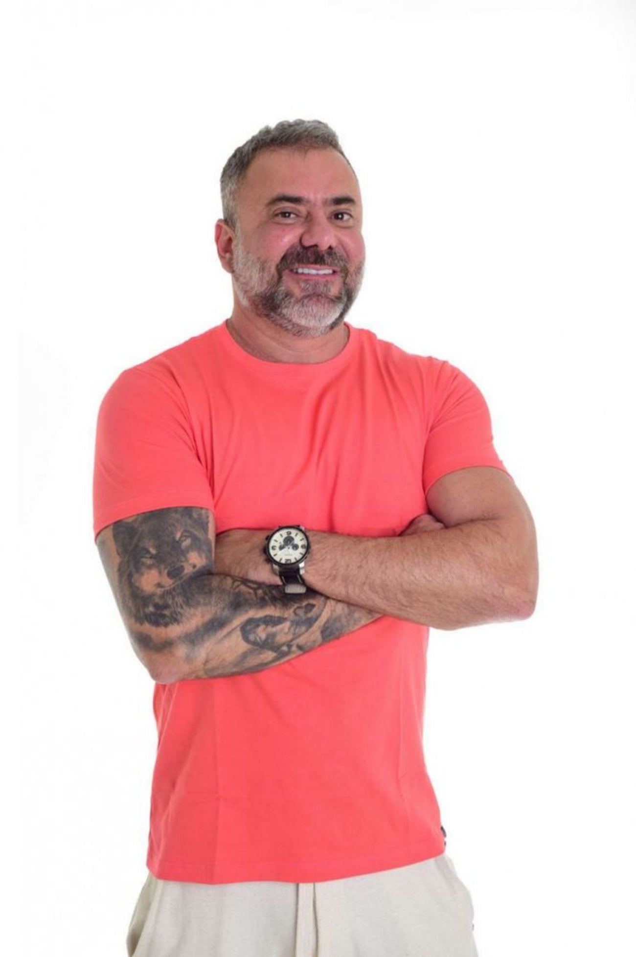 Camiseta Peletizada Slim coral