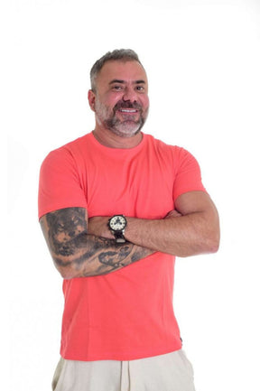 Camiseta Peletizada Slim coral