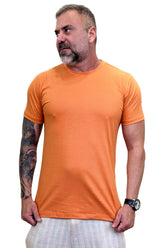 Camiseta Peletizada Slim Laranja Claro