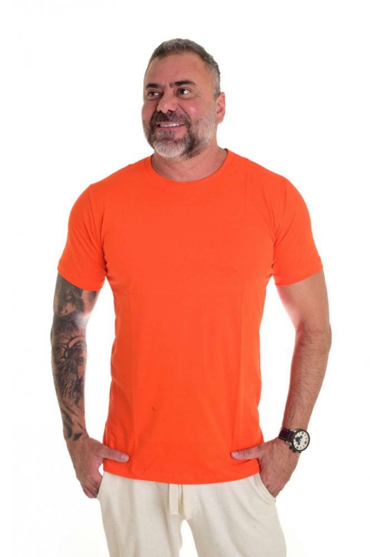 Camiseta Peletizada Slim Laranja