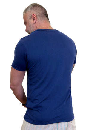 Camiseta Peletizada Slim Marinho