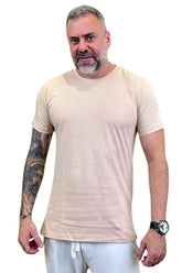 Camiseta Peletizada Slim Marrom Aveia