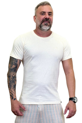 Camiseta Peletizada Slim Off White