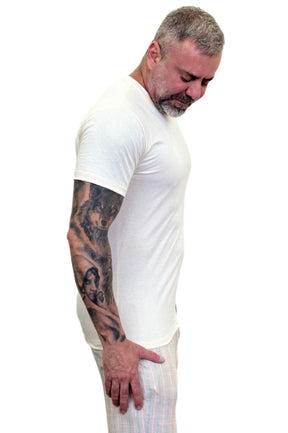 Camiseta Peletizada Slim Off White