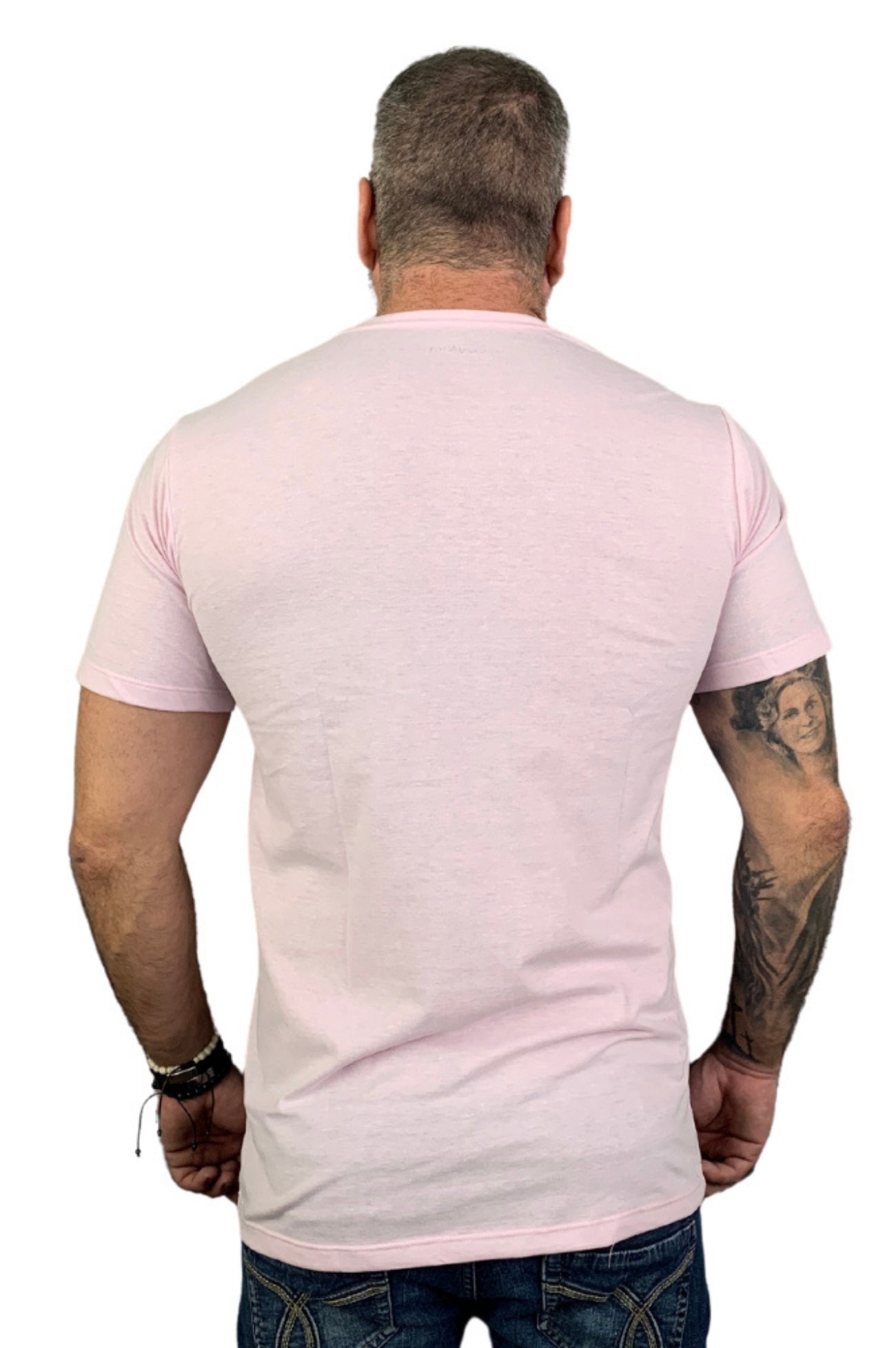 Camiseta Peletizada Slim  Rosa Claro