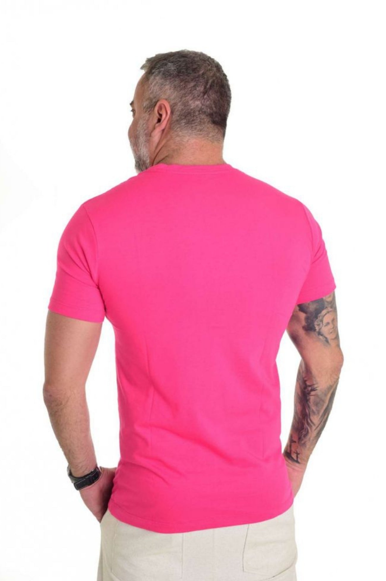 Camiseta Peletizada Slim Rosa Pink