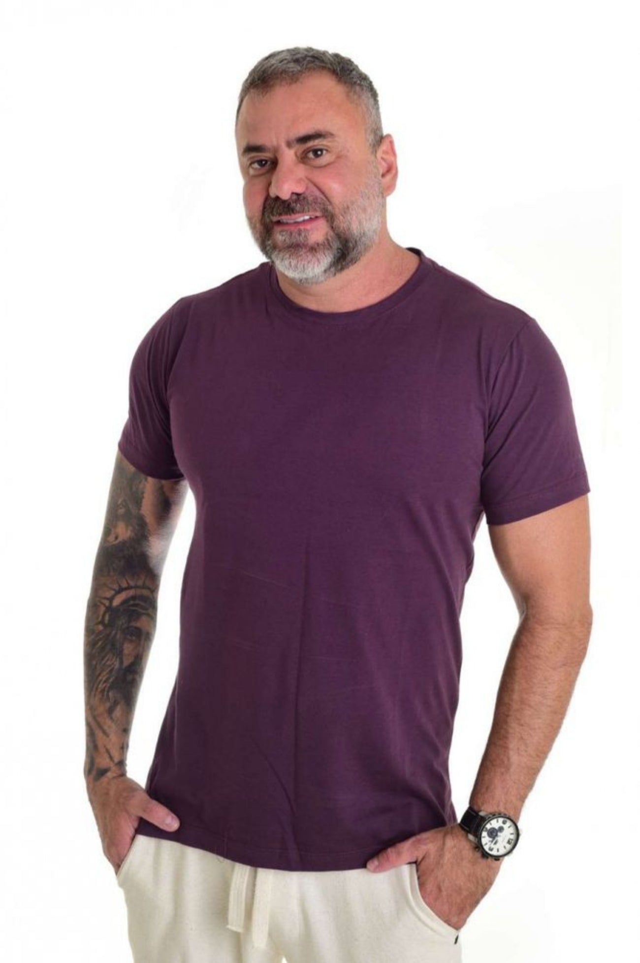 Camiseta Peletizada Slim Roxa