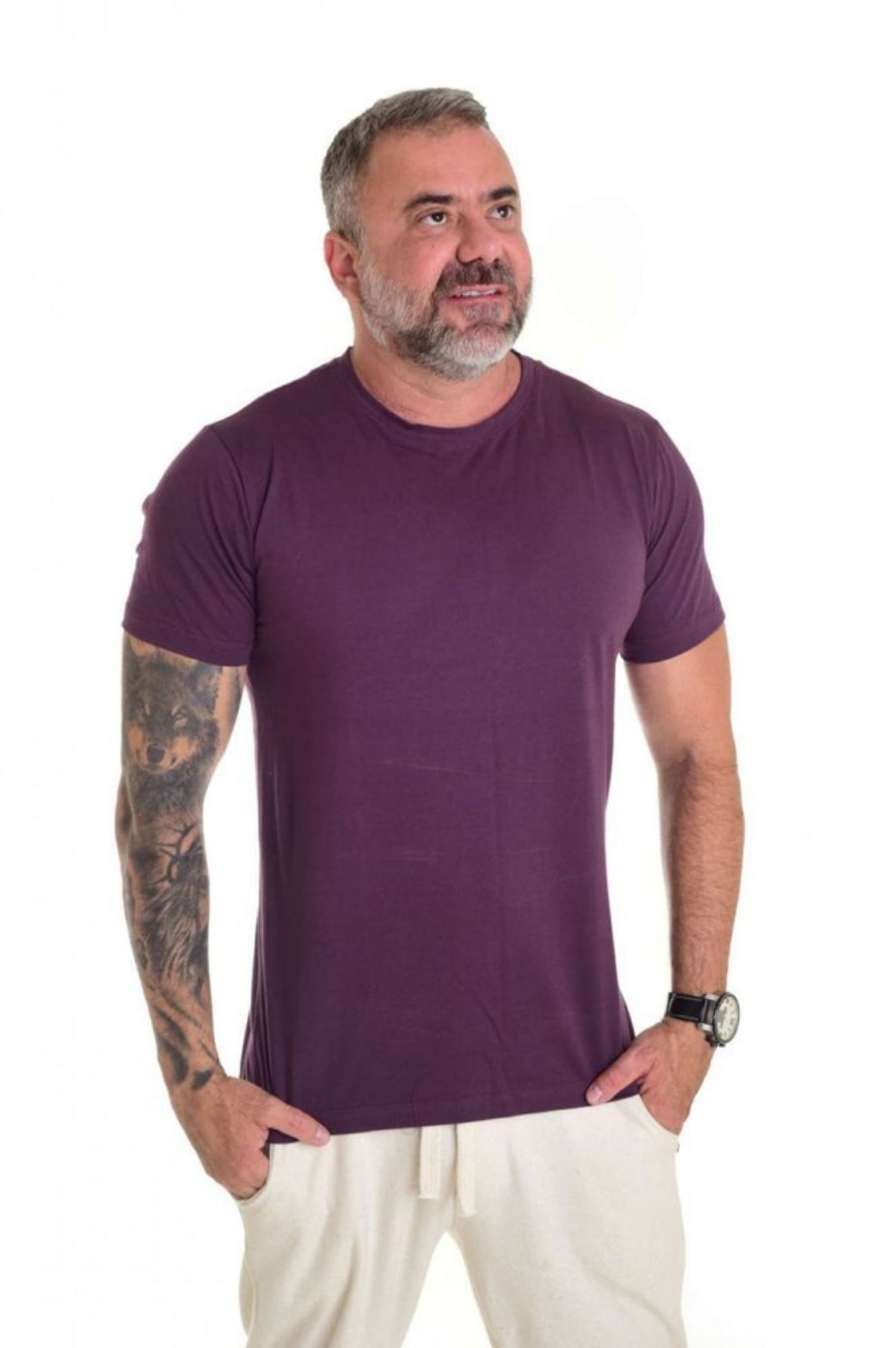 Camiseta Peletizada Slim Roxa