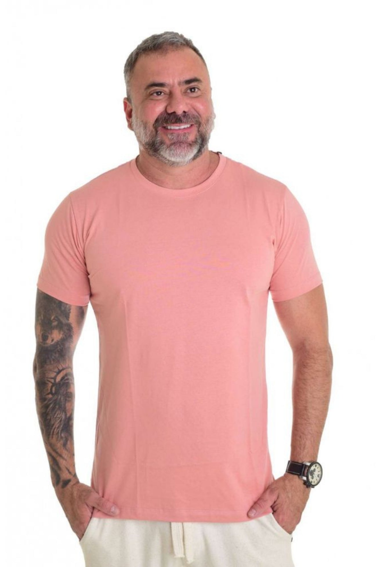 Camiseta Peletizada Slim Salmão 1