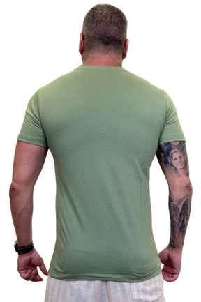 Camiseta Peletizada Slim Verde Militar