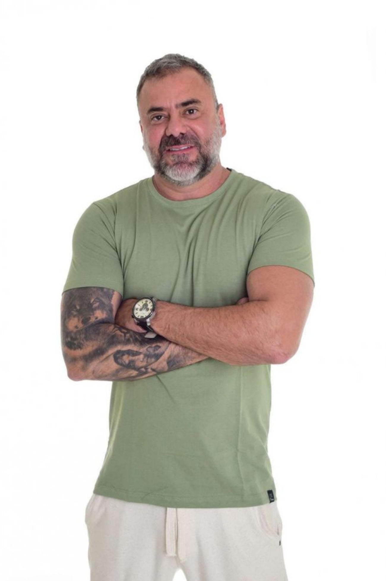 Camiseta Peletizada Slim Verde Musgo 1