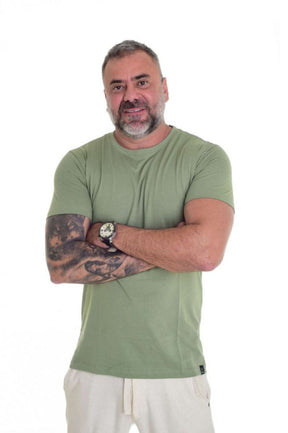 Camiseta Peletizada Slim Verde Musgo 1