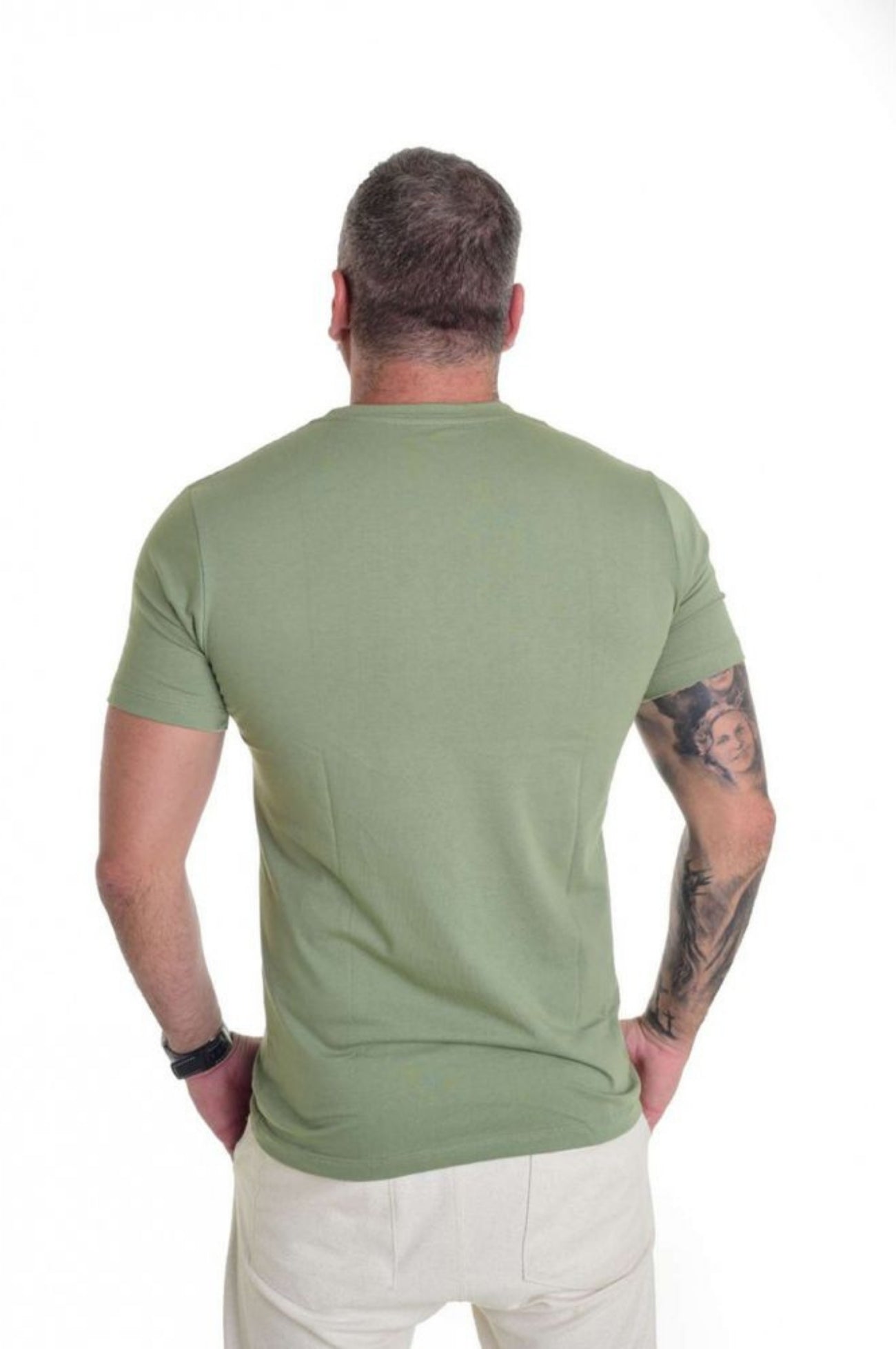 Camiseta Peletizada Slim Verde Musgo 1