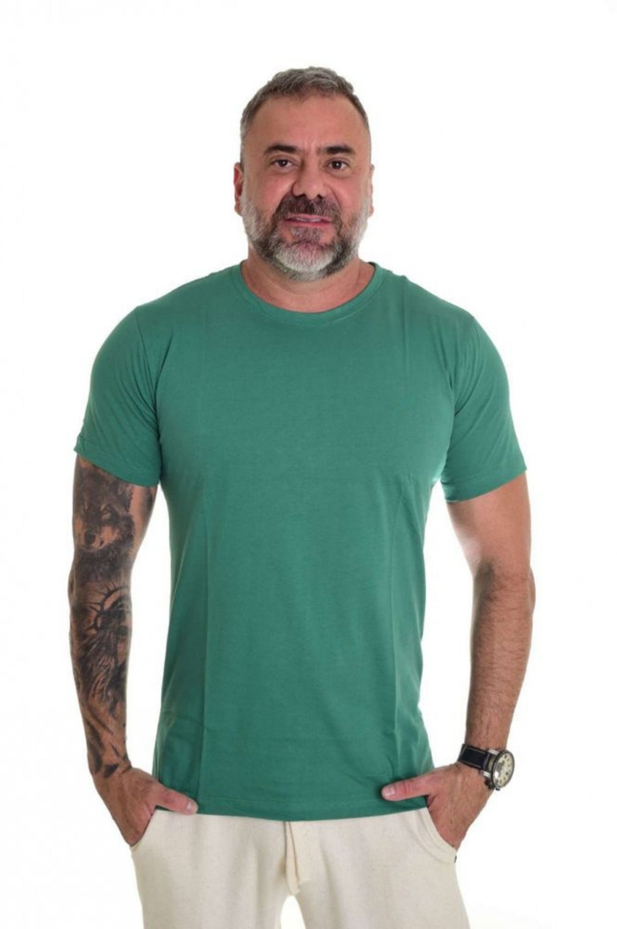 Camiseta Peletizada Slim Verde
