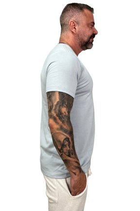 Camiseta Slim 100% Algodão Premium acetinado Gelo
