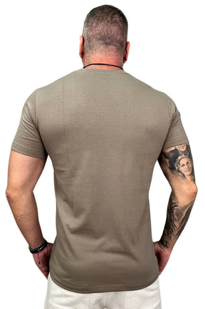 Camiseta Slim Algodão 100% Premium Acetinado Marrom