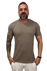 Camiseta Slim Algodão 100% Premium Acetinado Marrom