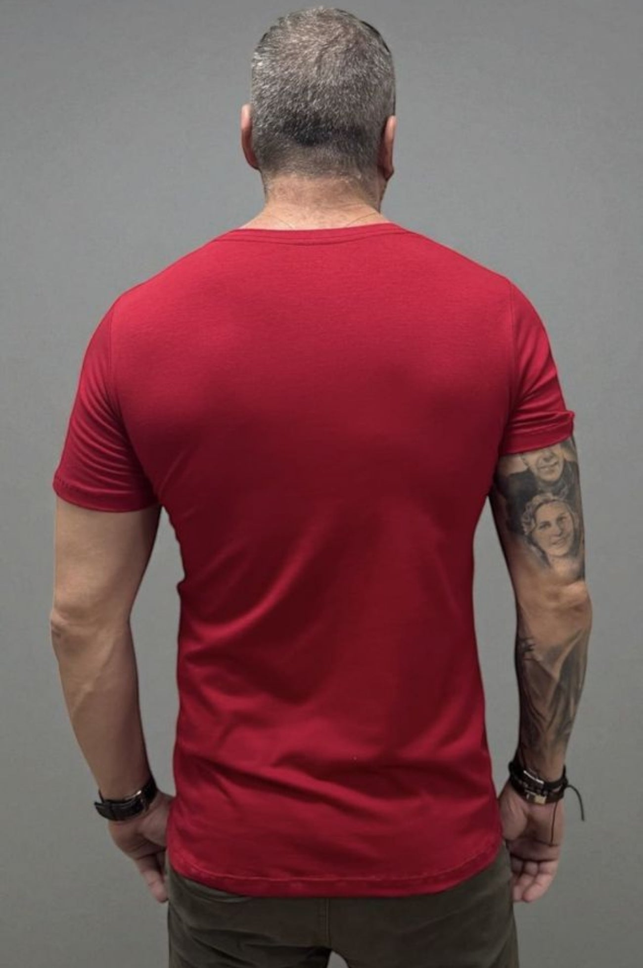 Camiseta Slim Algodão Egípcio Vermelha