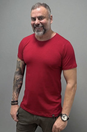 Camiseta Slim Algodão Egípcio Vermelha