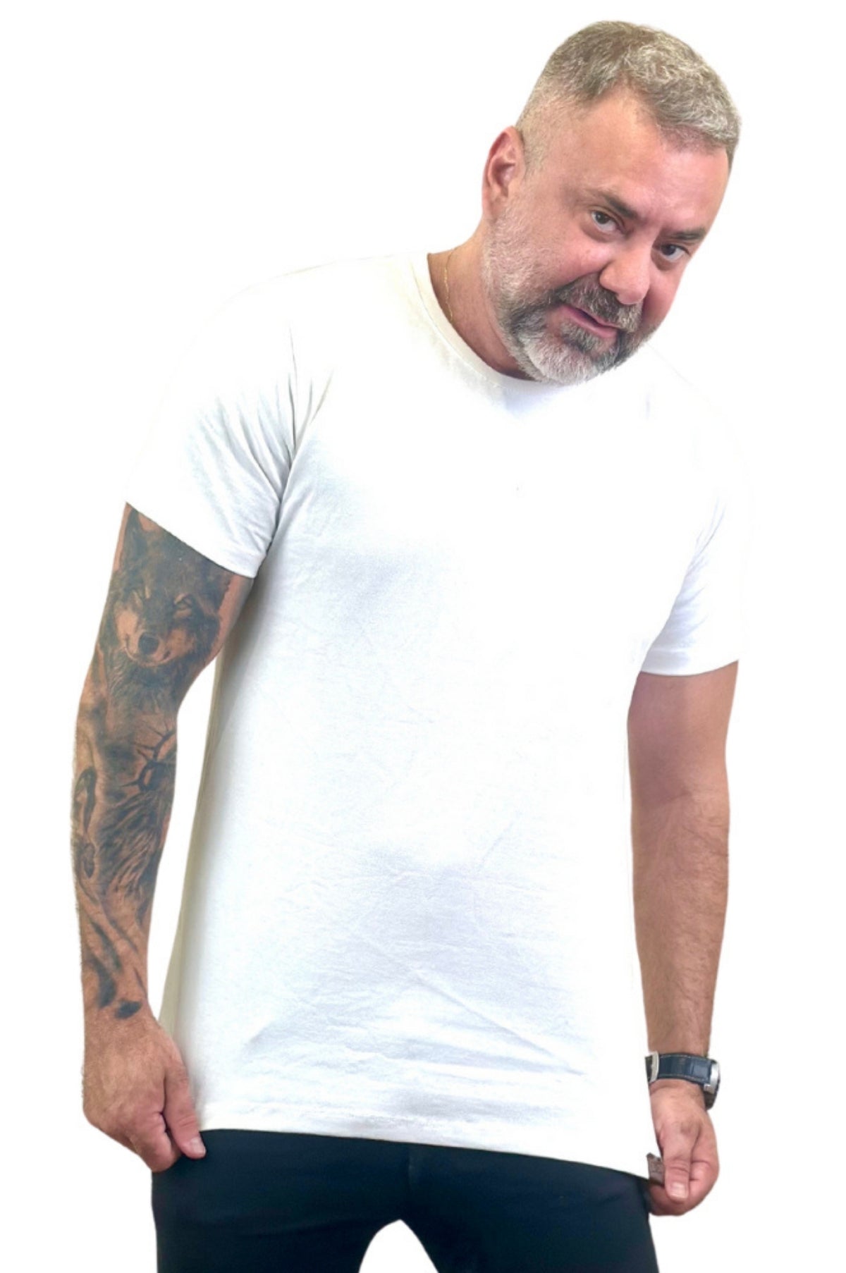 Camiseta Manga Curta Slim Branca