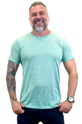 Camisa Slim Manga Curta Mescla Verde 1