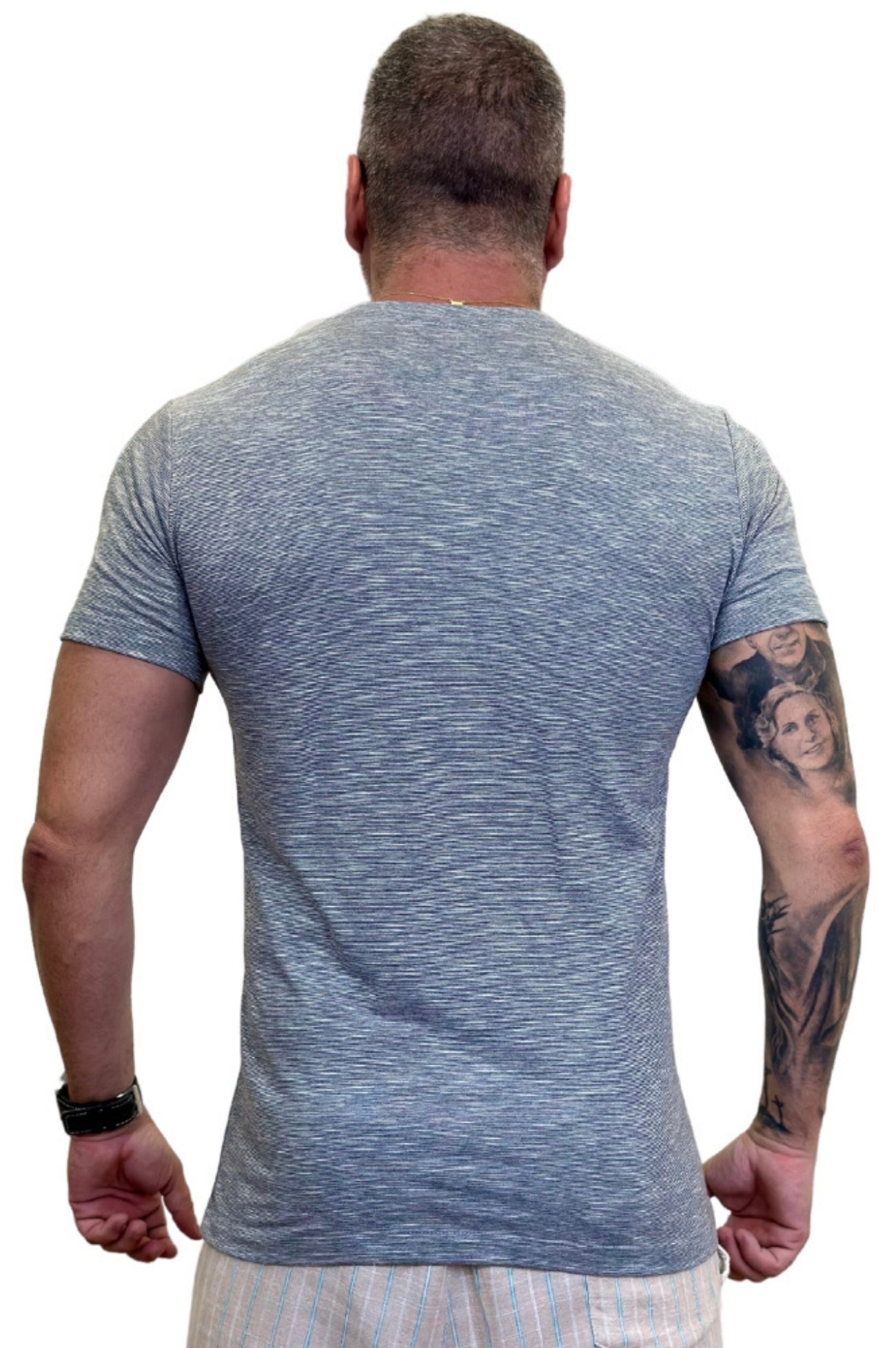 Camiseta Manga Curta Slim Mescla