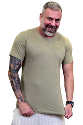 Camisa Slim Manga Curta Pima Verde