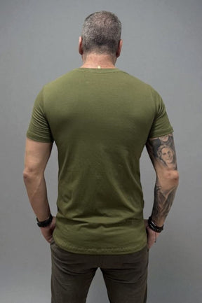 Camiseta Slim Verde Algodão Egípcio