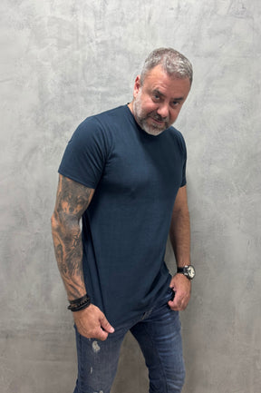 Kit 3 Camisetas Levinha Premium Azul Marinho Gramatura 190