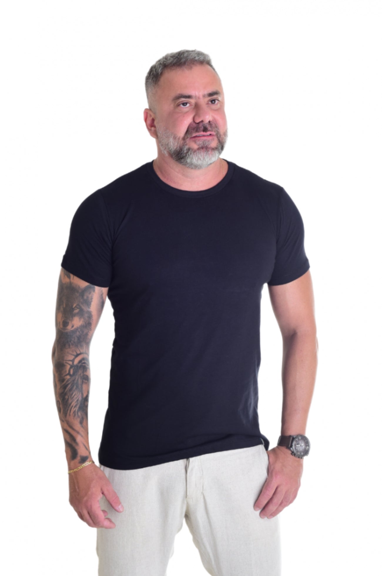 Kit 2 Camisetas Levinha Premium Preta Gramatura 190