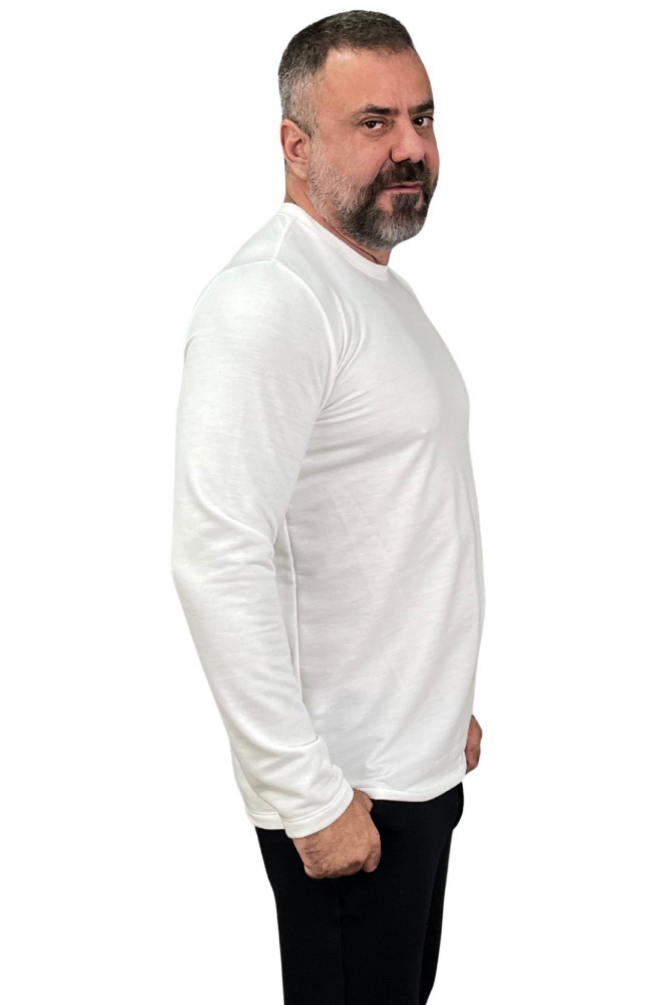 Camisa Slim ML M. Premium Acetinado Branco