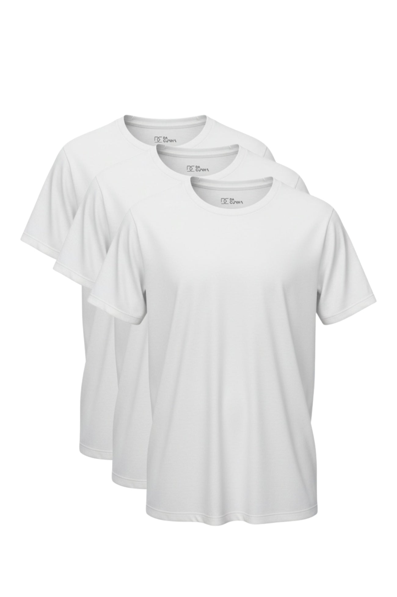 Kit 3 Camisetas Levinha Branca