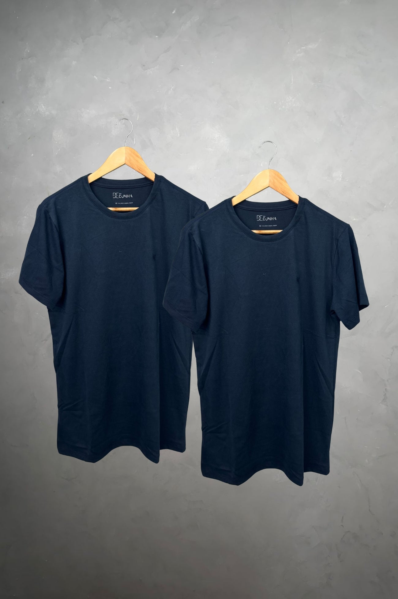 Kit 2 Camisetas Levinha Premium Azul Marinho Gramatura 190